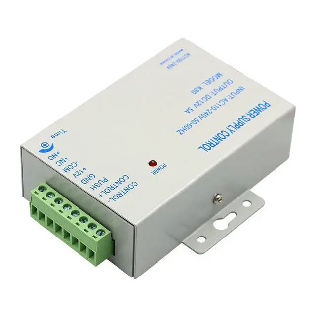 Alt view image 2 of 7 - 12V K80 Power Supply Controller Input True 3A/5A AC110V-240V Output DC for Door Access Control System,Electric Strike Lock, Bolt Lock, Magnetic Lock, Power Supply Controller (K80-3A)