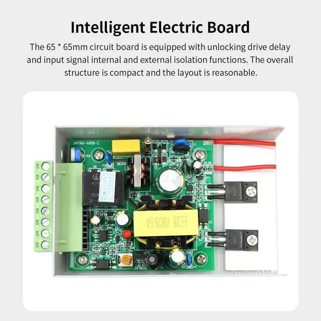 Alt view image 6 of 7 - 12V K80 Power Supply Controller Input True 3A/5A AC110V-240V Output DC for Door Access Control System,Electric Strike Lock, Bolt Lock, Magnetic Lock, Power Supply Controller (K80-3A)