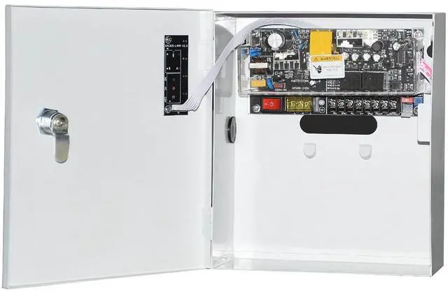 Alt view image 2 of 7 - Power Supply Control AC 110-240V to DC 12V 5A Metal Boxed Cabinet Regulated UPS Power Supply Unit with Backup Battery Link for Door Access Entry System (Battery Not Included) (SP1205B DC12V / 5A )