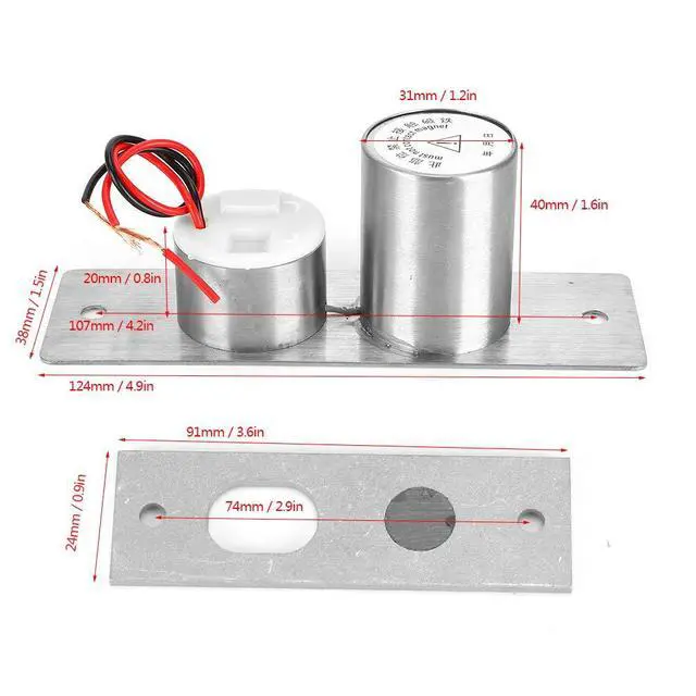 Alt view image 6 of 7 - Mini Electric Drop Bolt Lock, DC12V 2-Wire Mini Electric Mortise Lock Door Security Access Control System Door Lock