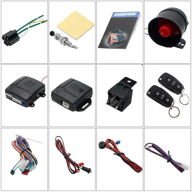 Alt view image 2 of 7 - MASO Car Central Lock Universal Auto Remote Central Kit Vehicle Door Lock with Shock Sensor + Contorl Box + 2 Replacement Remote Contorl for Car Central Door Lock