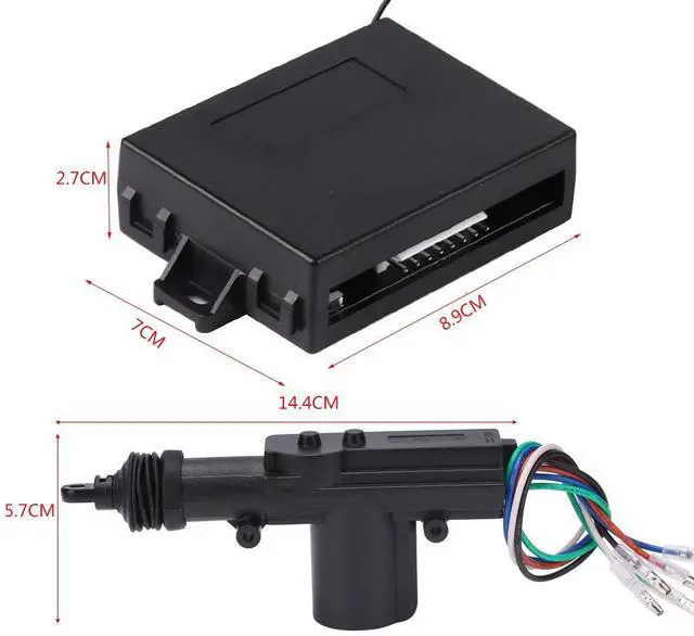 Alt view image 3 of 7 - Universal Car Power Door Lock Kit Actuator, Central Door Locking Remote Locking Security System Keyless Entry