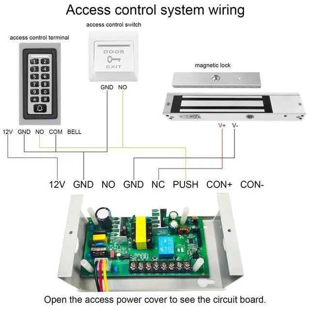 Alt view image 5 of 7 - IDEAFix 600LBs/280KG Electromagnetic Lock Access Control Security Door Lock for Single Door, 12V DC Power, for Outswing Doors