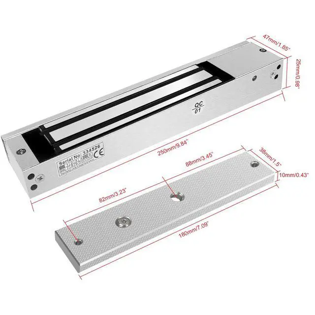 Alt view image 7 of 7 - IDEAFix 600LBs/280KG Electromagnetic Lock Access Control Security Door Lock for Single Door, 12V DC Power, for Outswing Doors