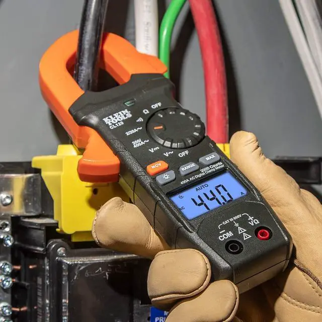 Alt view image 3 of 7 - Klein Tools CL120 Digital Clamp Meter, Auto-Ranging 400 Amp AC, AC/DC Voltage, Resistance, Continuity, Non-Contact Voltage Tester Detection