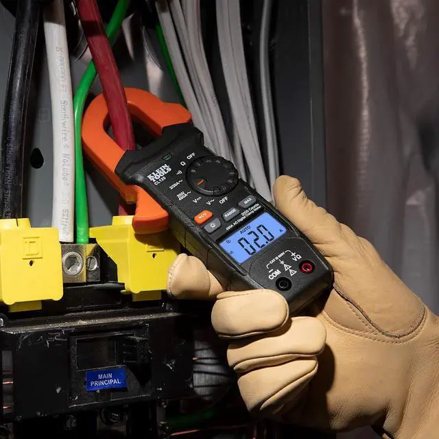 Alt view image 5 of 7 - Klein Tools CL120 Digital Clamp Meter, Auto-Ranging 400 Amp AC, AC/DC Voltage, Resistance, Continuity, Non-Contact Voltage Tester Detection