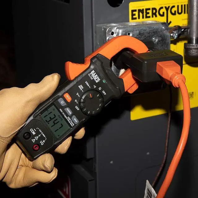 Alt view image 7 of 7 - Klein Tools CL120 Digital Clamp Meter, Auto-Ranging 400 Amp AC, AC/DC Voltage, Resistance, Continuity, Non-Contact Voltage Tester Detection