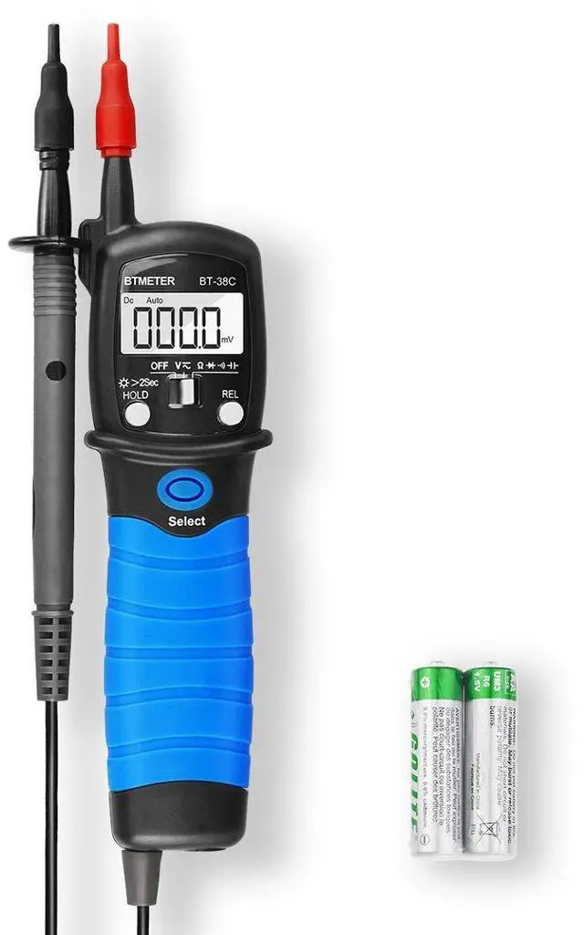Main image of Pen Type Digital Multimeter - BTMETER BT-38C AC DC 600V High Voltage Tester, 60M Ohm Resistance Meter, with Capacitance Diode Test, Continuity Alarm, Backlit LCD Screen, Lamp Light