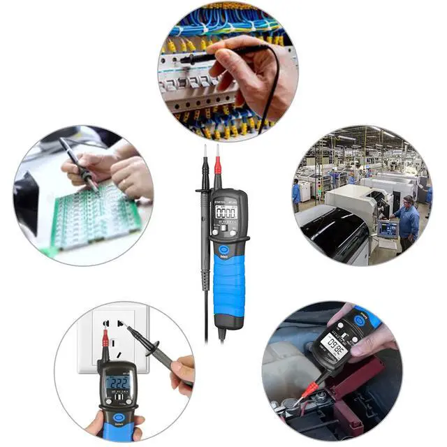 Alt view image 6 of 7 - Pen Type Digital Multimeter - BTMETER BT-38C AC DC 600V High Voltage Tester, 60M Ohm Resistance Meter, with Capacitance Diode Test, Continuity Alarm, Backlit LCD Screen, Lamp Light