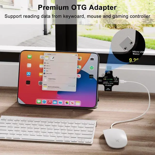 Alt view image 3 of 7 - YOJOCK USB C Tester USB Power Meter 2 in 1 Digital Multimeter 3.6-32V 0-8.0A Voltage and Current Tester, Type C Voltmeter Battery Capacity Volt Ammeter Power Bank USB Cable Charger Detector