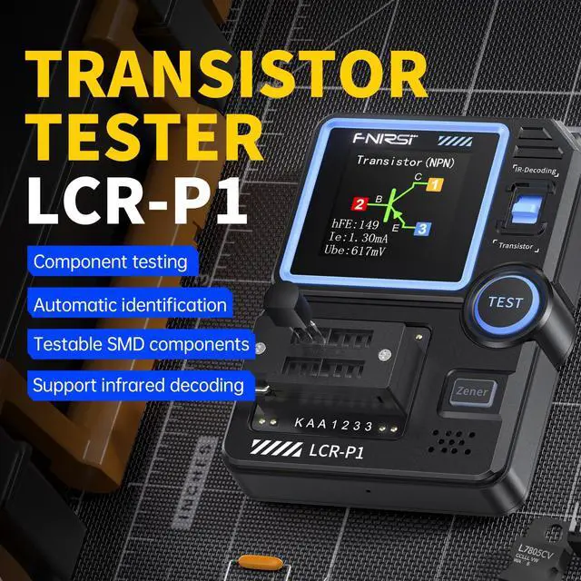 Alt view image 2 of 7 - LCR-P1 Capacitor Tester, Mosfet Transistor Tester, Diode Triode Zener Diode Resistance Inductance LCR Meter, MOS NPN PNP E SR Meter, SMD Electronic Component Tester, Battery Test Multimeter