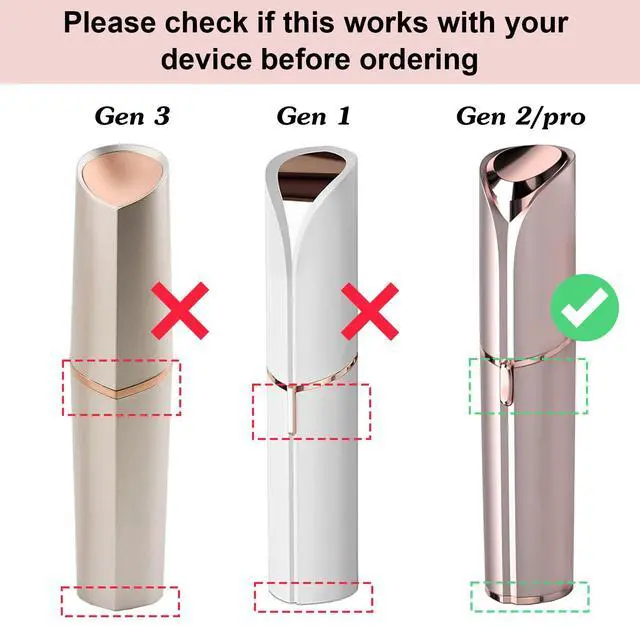 Alt view image 2 of 7 - Replacement Heads for Flawless Facial Hair Remover, Replacement Blades for Finishing Touch Flawless Hair Removal Gen 2