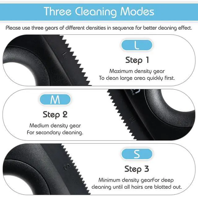 Alt view image 5 of 7 - Analan Mini Pet Hair Remover for Car Detailing Supplies, Carpet Dog Hair Remover for Car Interior, Triangle Dog Hair Remover for Auto Detailing, Couch, Furniture, Lint, Carpet (Jet Black)