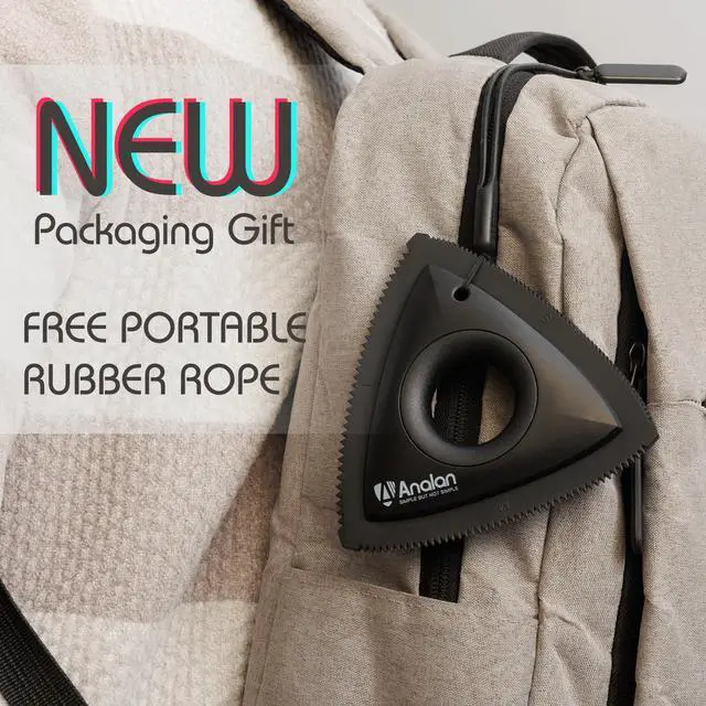 Alt view image 7 of 7 - Analan Mini Pet Hair Remover for Car Detailing Supplies, Carpet Dog Hair Remover for Car Interior, Triangle Dog Hair Remover for Auto Detailing, Couch, Furniture, Lint, Carpet (Jet Black)