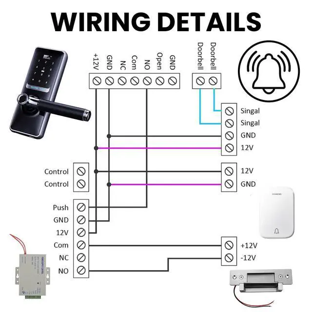 Alt view image 5 of 7 - 2026 Upgraded ANSI Standard Heavy Duty Electric Door Strike Lock for Door Access Control System Fail-Secure/Fail-Safe Adjustable Access Control Cylindrical Locksets (Input Voltage 12VDC),Black