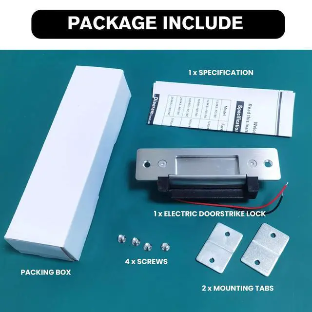 Alt view image 7 of 7 - 2026 Upgraded ANSI Standard Heavy Duty Electric Door Strike Lock for Door Access Control System Fail-Secure/Fail-Safe Adjustable Access Control Cylindrical Locksets (Input Voltage 12VDC),Black