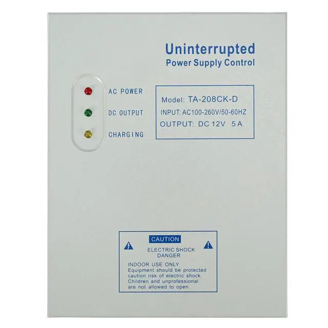 Alt view image 2 of 6 - Power Supply Controller for Door Access System Electric Lock Intercom Camera Input 110V-240V AC to Output 12V DC 5A