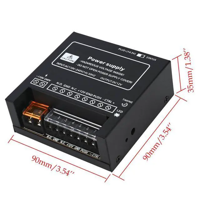 Alt view image 4 of 6 - Power Supply Controller for Door Access System Electric Lock Intercom Camera Input 110V-240V AC to Output 12V DC 4A