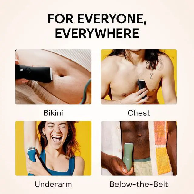 Alt view image 7 of 7 - The Trimmer Original - Body Hair Trimmer for Men, Electric Shaver for Pubic Hair, Chest, Legs & Bikini, Waterproof & Rechargeable, Ocean