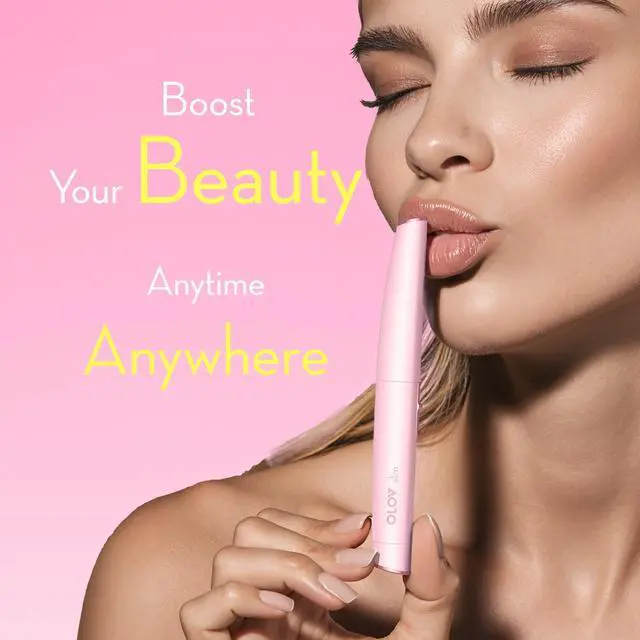 Alt view image 6 of 7 - OLOV slim Facial Hair Removal for Women, Painless Eyebrow Trimmer with Pivoting Head, Electric Battery Operated Body Hair Remover with 2 Replaceable Blade for Face Neck Chin Bikini, Pink