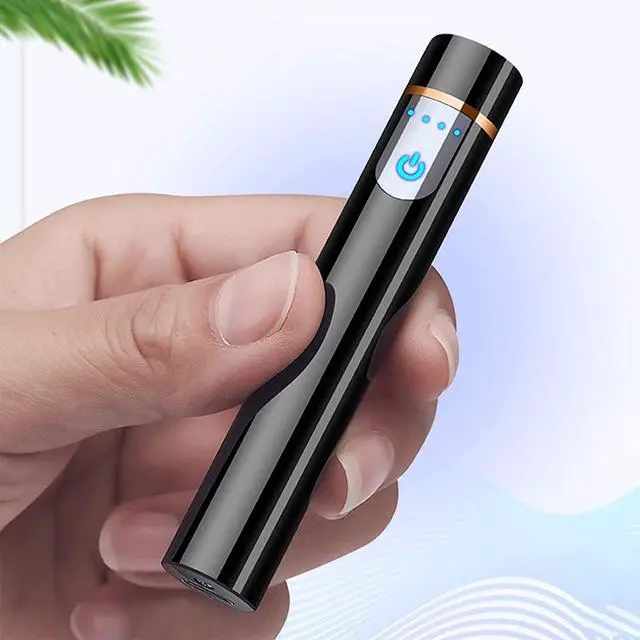 Alt view image 4 of 7 - ZOIPPDMS Electronic Lighter, Cool Electric New Upgrade USB Rechargeable Lighter Touch Ignition Windproof Flameless Lightweight Plasma with Power Indicator for Cigarette,Paper (Red)