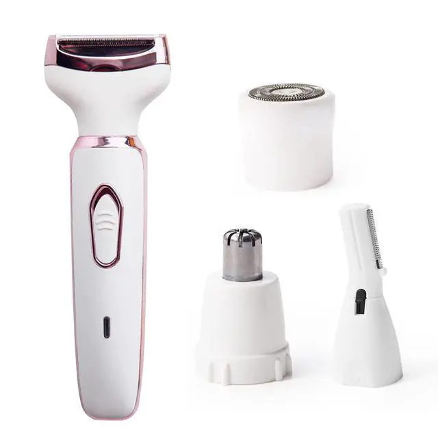 Alt view image 2 of 7 - Electric Razor for Women,Hair Trimmer for Face Nose Eyebrow Beard Mustache Arm Leg Armpit Bikini,Painless Rechargeable Portable 4 in 1 Womens Body Shavers Set