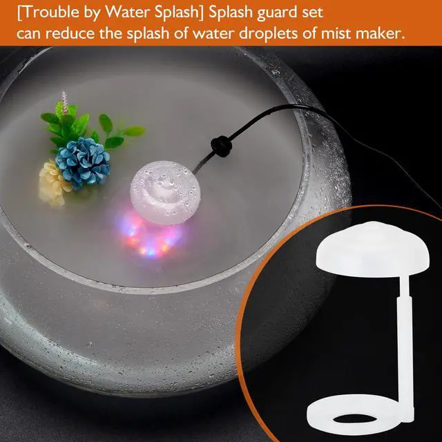 Alt view image 7 of 7 - AGPTEK 12 LED Mist Maker Water Fountain Pond Fog Atomizer Air Humidifier, Ideal For Indoor or Outdoor Fountains, Water Feature Use.