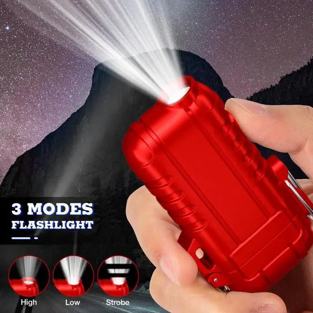 Alt view image 5 of 7 - LcFun Electric Lighter Outdoor Windproof USB C Rechargeable Plasma Arc Lighters Electronic Flameless Lighter with Flashlight for Camping Hiking, Survival Kits, Tactical Gears for Men