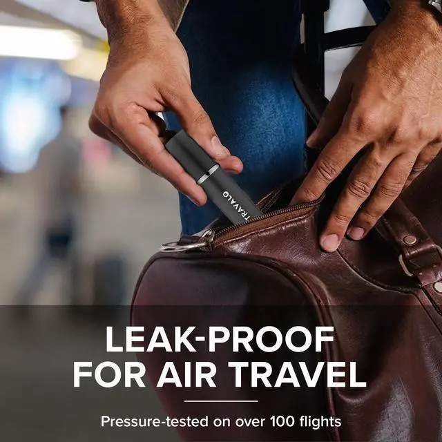 Alt view image 6 of 7 - Travalo LUX Perfume Atomizer - Leak-Proof and TSA Approved for Air Travel - Reusable Airtight Easy Fill Mini Pump Sprayer - Lightweight Portable - Brushed Polished Metal Alloy Outer Shell - Silver