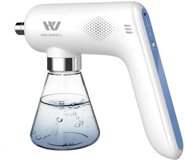 Main image of Ozone Disinfectant Fogger Machine, O3 Generator Removable Nozzle Air/Odor Clean, Handheld Cordless Electric Nano Sanitizer Spray Gun for Touchless Sanitization Deodorate (White)