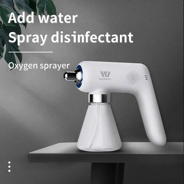 Alt view image 2 of 5 - Ozone Disinfectant Fogger Machine, O3 Generator Removable Nozzle Air/Odor Clean, Handheld Cordless Electric Nano Sanitizer Spray Gun for Touchless Sanitization Deodorate (White)