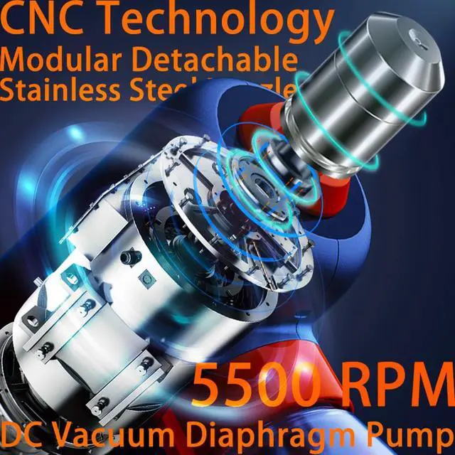 Alt view image 2 of 6 - Cordless Electric Disinfection Fogger, Detachable Stainless Steel Nozzle, 3-Gear Adj 14.2oz Sanitizer Atomizer, Blue Light Nano Spray Gun for Place Cleaning/High-Touch Item Contactless Sanitization