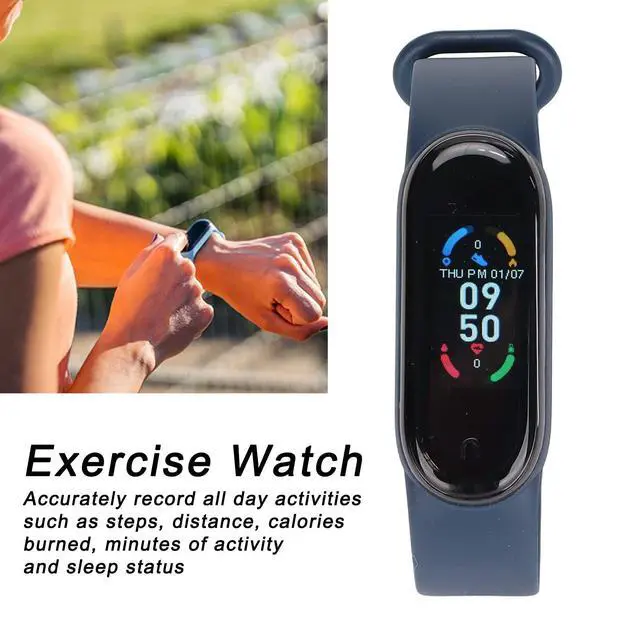 Alt view image 2 of 7 - Sports Smart Wristband,IP67 Smart Bracelet with Step Counter,Heart Rate Monitor Sleep Monitor APP Message,Accurately Record,Steps, Distance, Calories Burned,etc