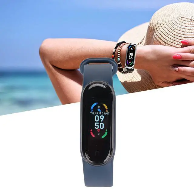 Alt view image 4 of 7 - Sports Smart Wristband,IP67 Smart Bracelet with Step Counter,Heart Rate Monitor Sleep Monitor APP Message,Accurately Record,Steps, Distance, Calories Burned,etc