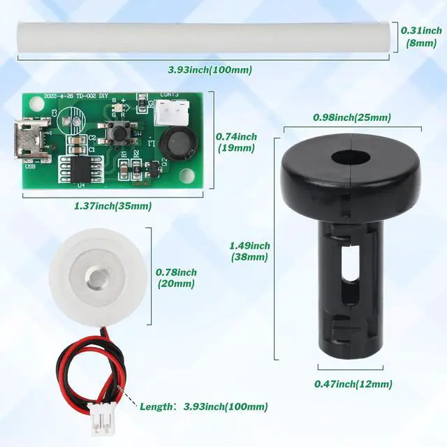 Alt view image 2 of 7 - 4Pcs USB Humidifier Module 5V Humidifieration Atomizer Spray Circuit Ultrasonic Humidifier Board Atomization Plate Disc Drive Board DIY Home