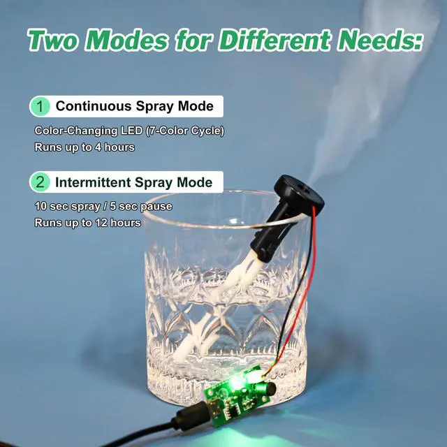 Alt view image 4 of 7 - 4Pcs USB Humidifier Module 5V Humidifieration Atomizer Spray Circuit Ultrasonic Humidifier Board Atomization Plate Disc Drive Board DIY Home