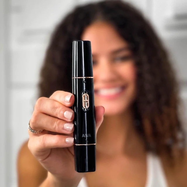 Alt view image 6 of 7 - AIVA 2-in-1 Facial Hair Remover & Eyebrow Trimmer | Double Sided, USB Rechargeable, with Built-in LED Lights for Precision Face Hair Removal