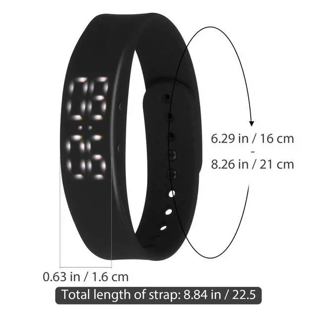 Alt view image 4 of 7 - Mikikit Mens Wrist Wristwatch Bracelet Men Silicone Simple Sport Digital Watch Adjustable Smartwatch Mens Watches for Strap LED Black Electronic Digital Alarm Clock