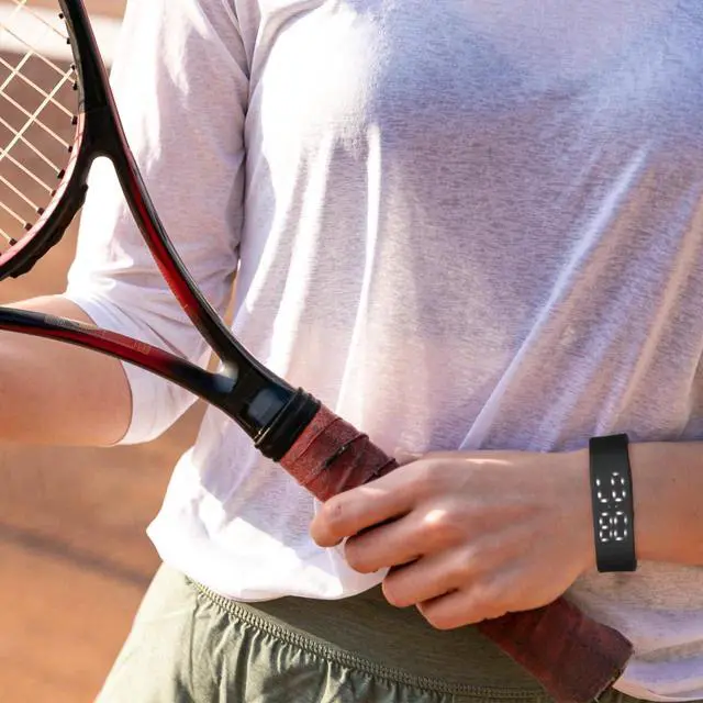 Alt view image 6 of 7 - Mikikit Mens Wrist Wristwatch Bracelet Men Silicone Simple Sport Digital Watch Adjustable Smartwatch Mens Watches for Strap LED Black Electronic Digital Alarm Clock