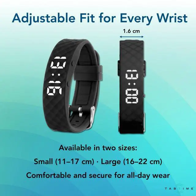 Alt view image 4 of 6 - Tabtime Vibrating Alarm Wristband - Silent Alarm Watch for Adults and Kids - with up to 10 Personal or Pill Reminders per Day