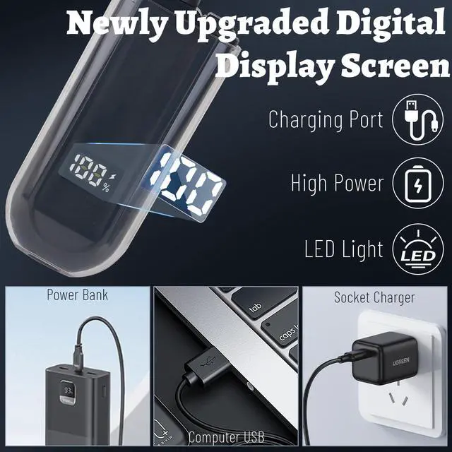 Alt view image 3 of 7 - Nose and Ear Hair Trimmer for Men, 2026 Nose Hair Trimmer Clipper with LED Display for Women, Professional IPX7 Waterproof Dual Edge Blades Nasal Trimmer Clippers for Travel