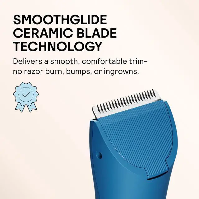 Alt view image 6 of 7 - The Trimmer Original - Body Hair Trimmer for Men, Electric Shaver for Pubic Hair, Chest, Legs & Bikini, Waterproof & Rechargeable, Ocean