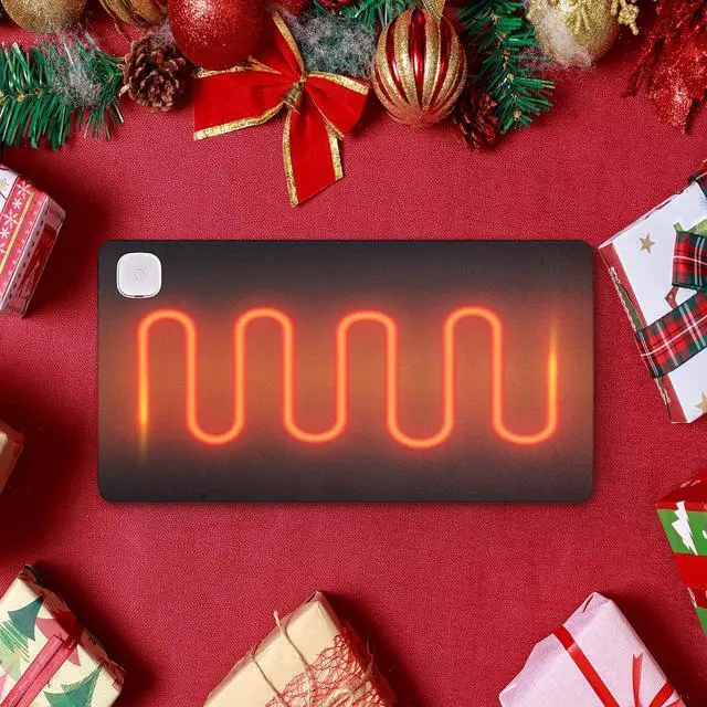 Alt view image 2 of 7 - Warm Desk Pad, Office Desk Mat,3 Speeds Touch Control Warm Big Mouse Pad, 31" x 13" Extended Edition Gaming Mouse Pad, Foot Warmer Pad (Black)