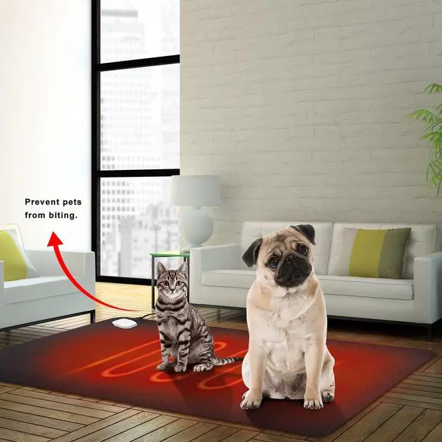 Alt view image 7 of 7 - Warm Desk Pad, Office Desk Mat,3 Speeds Touch Control Warm Big Mouse Pad, 31" x 13" Extended Edition Gaming Mouse Pad, Foot Warmer Pad (Black)