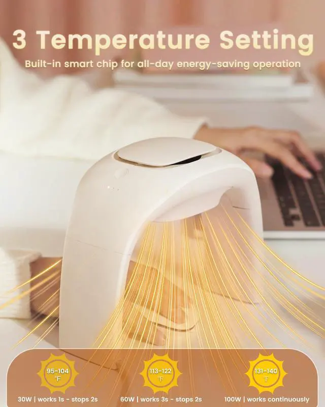 Alt view image 5 of 7 - xuenair 100W Heated Mouse Pad Hand Warmer for Office Home Indoor Desktop Use, 2025 Heated Mouse Pad Indoor Space Heater 3 Temperature 20dB Quiet PTC Fast Heating Energy Saving Foldable