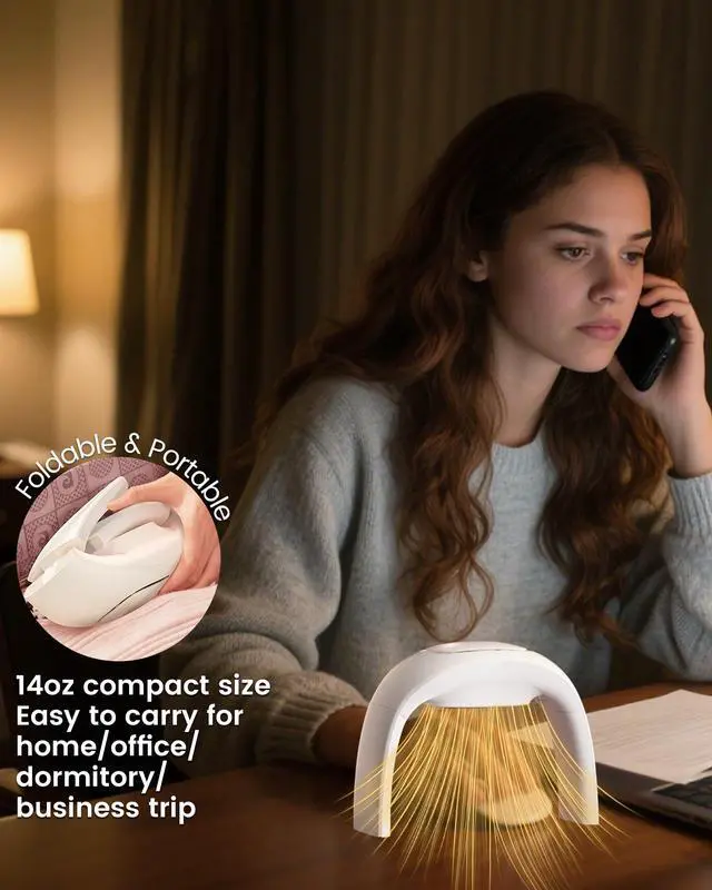 Alt view image 7 of 7 - xuenair 100W Heated Mouse Pad Hand Warmer for Office Home Indoor Desktop Use, 2025 Heated Mouse Pad Indoor Space Heater 3 Temperature 20dB Quiet PTC Fast Heating Energy Saving Foldable