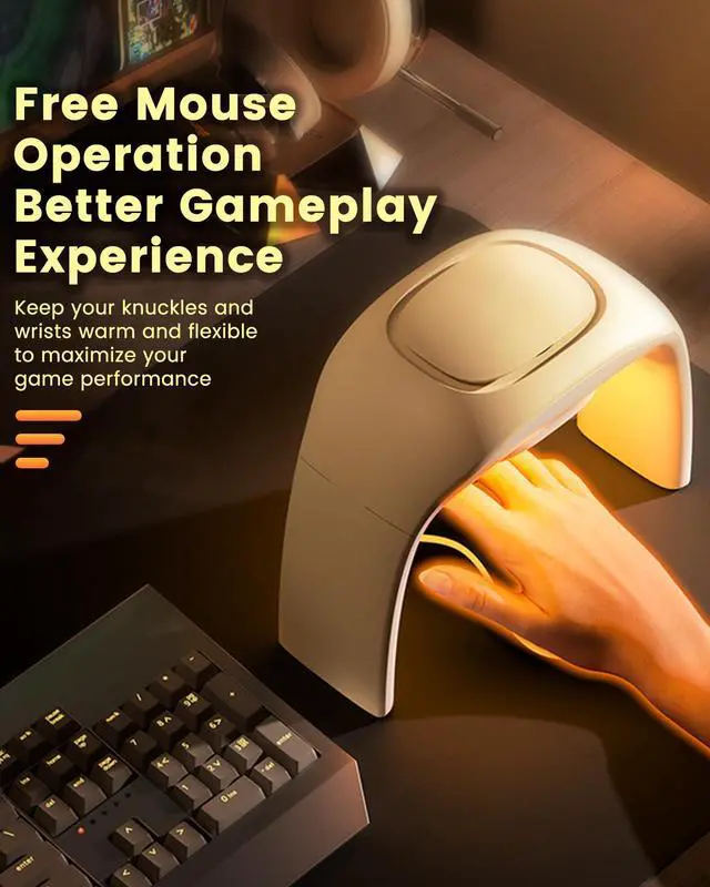 Alt view image 4 of 7 - xuenair 100W Heated Mouse Pad Hand Warmer for Office Home Indoor Desktop Use, 2025 Heated Mouse Pad Indoor Space Heater 3 Temperature 20dB Quiet PTC Fast Heating Energy Saving Foldable