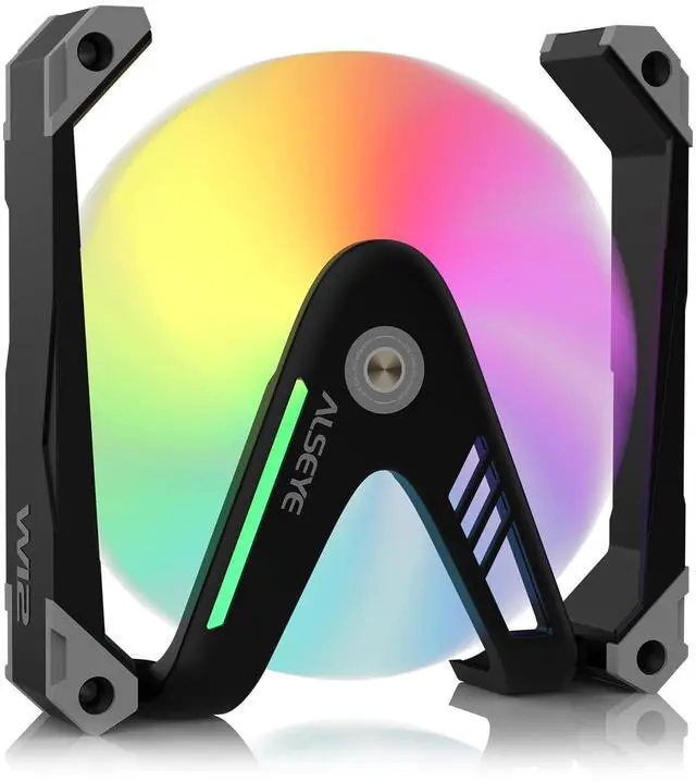 Main image of ALSEYE W12 Pro Case Fan, Extraordinary 'W' Designed PC Fans, Full Aluminium Frame 120mm ARGB & PWM Computer Case Fan (Black)