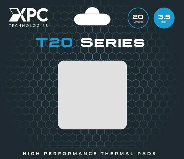 Main image of XPC High Performance 20W/mK Thermal Pad T20 Series, 100 x 100mm, White, 0.5mm to 3.5mm Thickness, Non-Conductive for GPU, Electronics, Computer Parts (3.50mm)