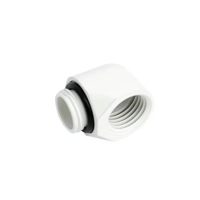 Alt view image 2 of 3 - Dracaena.io 6 Pack G1/4" Male to Female 90° Angle Elbow Fittings, Brass Water Cooling Connector Adapter for PC Computer Liquid Cooling Loop, Durable Leak Proof Extender Fitting, White